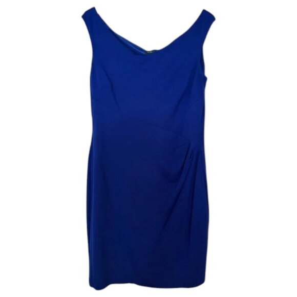 Lauren Ralph Lauren midi dress blue women's size 14 - Picture 2 of 3